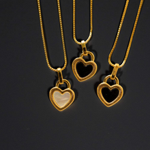 Load image into Gallery viewer, MINI ♥ OG PEARL HEART ♥ DOUBLE SIDED ♥ NECKLACE