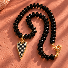 Load image into Gallery viewer, ••ONE OF A KIND•• CHECKER HEART + BLACK ONYX✨