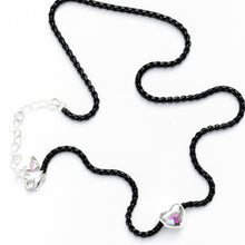 Load image into Gallery viewer, ELECTRIC LOVE 🖤DBL🖤HEART CHARM NECKLACE