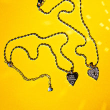 Load image into Gallery viewer, F🖤CK BEING PERFECT 🖤MANTRA NECKLACE 🖤 SILVER
