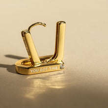 Load image into Gallery viewer, YOU GOT THIS HOOPS🖤 (silver / gold)