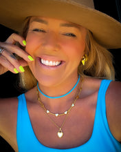 Load image into Gallery viewer, MADE FOR MORE ♥ BLUE HEART ♥ MANTRA NECKLACE