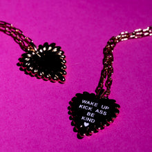 Load image into Gallery viewer, $80 OFF🩷WAKE UP-KICK ASS-BE KIND 🖤 MANTRA NECKLACE