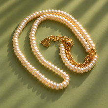 Load image into Gallery viewer, ••ONE OF A KIND••FUCK BEING PERFECT HEART + PEARL NECKLACE ✨
