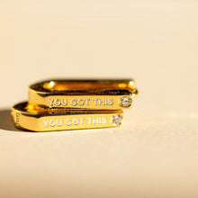 Load image into Gallery viewer, YOU GOT THIS HOOPS ♥ GOLD