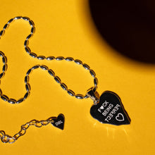 Load image into Gallery viewer, F🖤CK BEING PERFECT 🖤MANTRA NECKLACE 🖤 SILVER