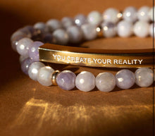 Load image into Gallery viewer, ••NEW••YOU CREATE YOUR REALITY 🖤Mindset Mantra Bracelet