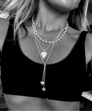 Load image into Gallery viewer, F🖤CK BEING PERFECT 🖤MANTRA NECKLACE 🖤 SILVER