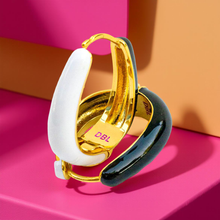 Load image into Gallery viewer, NIGHT & DAY DOUBLE SIDED HOOPS ♥ 14k GOLD