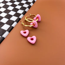 Load image into Gallery viewer, 50% OFF••HEART CHARM HOOP ⫸ EARRINGS