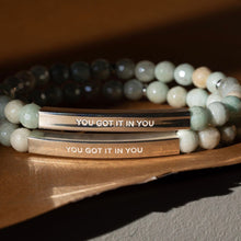 Load image into Gallery viewer, ••NEW•• YOU GOT IT IN YOU🖤 Mindset Mantra Bracelet