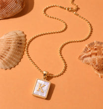 Load image into Gallery viewer, ••NEW•• PINK SEA SHELL 🐚 LETTER NECKLACE