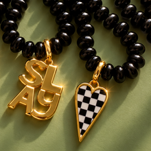 Load image into Gallery viewer, ••ONE OF A KIND•• CHECKER HEART + BLACK ONYX✨