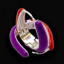 Load image into Gallery viewer, RED & PURPLE ♥HAPPY HOOPS♥ ••SILVER••