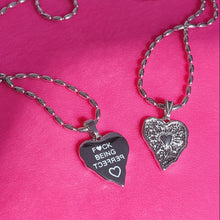 Load image into Gallery viewer, 🔥last one🔥 F🖤CK BEING PERFECT 🖤MANTRA NECKLACE