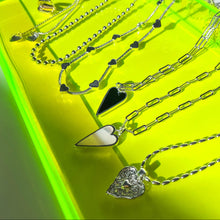 Load image into Gallery viewer, DOUBLE SIDED š¤PEARL & BLACK ONYX š¤ silver