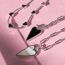 Load image into Gallery viewer, DOUBLE SIDED 🖤PEARL & BLACK ONYX 🖤 silver