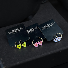 Load image into Gallery viewer, HEART CHARM HOOP ⫸ EARRINGS