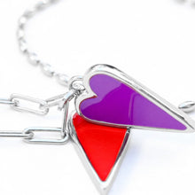 Load image into Gallery viewer, RED & PURPLE❤️double sided hearts