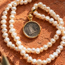 Load image into Gallery viewer, ••NEW•• DIME & PENNY - PEARL CHARM ✨NECKLACE