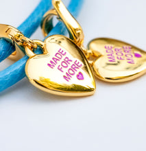 Load image into Gallery viewer, MADE FOR MORE ♥ BLUE HEART ♥ MANTRA NECKLACE