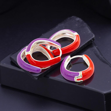 Load image into Gallery viewer, 🔥50% OFF🔥♥MOOD BOOSTING HOOPS & HEART NECKLACE (SET) ♥ RED & PURPLE