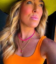 Load image into Gallery viewer, HAVE MORE FUN 🩷PINK HEART🩷Mantra Necklace