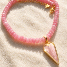 Load image into Gallery viewer, ••NEW•• PINK SEA SHELL HEART NECKLACE **(double sided)**