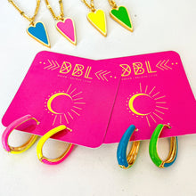 Load image into Gallery viewer, GREEN & BLUE 💚HAPPY 💚 HOOPS