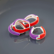 Load image into Gallery viewer, 🔥50% OFF🔥♥MOOD BOOSTING HOOPS & HEART NECKLACE (SET) ♥ RED & PURPLE