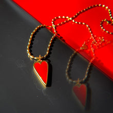 Load image into Gallery viewer, 2 in 1 💜❤️ Red & 💟 Heart Necklace