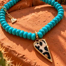 Load image into Gallery viewer, ••ONE OF A KIND•• TURQOISE + ANIMAL PRINT ⚡️NECKLACE