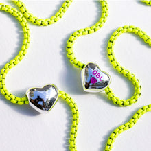 Load image into Gallery viewer, ELECTRIC LOVE 🖤DBL🖤HEART CHARM NECKLACE