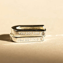 Load image into Gallery viewer, š„last oneš„YOU GOT THIS š«SILVER HOOP EARRINGS