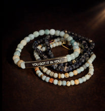 Load image into Gallery viewer, ••NEW•• YOU GOT IT IN YOU🖤 Mindset Mantra Bracelet