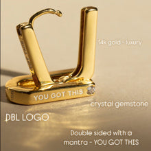 Load image into Gallery viewer, ••YOU GOT THIS •• hoop earrings