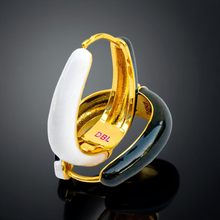 Load image into Gallery viewer, NIGHT & DAY DOUBLE SIDED HOOPS ♥ 14k GOLD