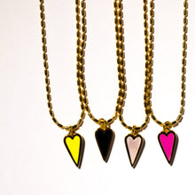 Load image into Gallery viewer, 2 in 1 •• double sided 🩷MINI🩷HEART💛NECKLACE