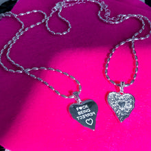 Load image into Gallery viewer, F🖤CK BEING PERFECT 🖤MANTRA NECKLACE 🖤 SILVER