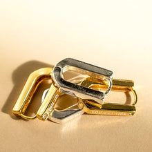 Load image into Gallery viewer, YOU GOT THIS HOOPS🖤 (silver / gold)