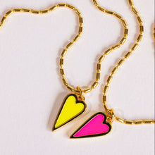 Load image into Gallery viewer, 2 in 1 •• double sided 🩷MINI🩷HEART💛NECKLACE