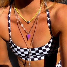 Load image into Gallery viewer, SILVER•• ELECTRIC LOVE 🖤HEART NECKLACE