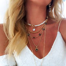 Load image into Gallery viewer, MINI ⫸OG PEARL HEART 🖤 DOUBLE SIDED⫸NECKLACE
