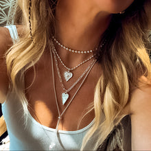 Load image into Gallery viewer, **last one** DOUBLE SIDEDđHAPPY HEART â„ PEARL & BLACK â„SILVER