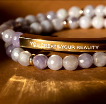 Load image into Gallery viewer, ••NEW••YOU CREATE YOUR REALITY 🖤Mindset Mantra Bracelet