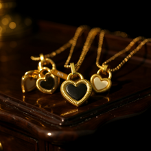 Load image into Gallery viewer, MINI ♥ OG PEARL HEART ♥ DOUBLE SIDED ♥ NECKLACE