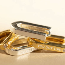 Load image into Gallery viewer, ••YOU GOT THIS •• hoop earrings