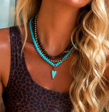 Load image into Gallery viewer, ••NEW•• TURQUOISE HEART BEADED NECKLACE
