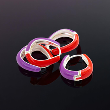 Load image into Gallery viewer, 🔥50% OFF🔥♥MOOD BOOSTING HOOPS & HEART NECKLACE (SET) ♥ RED & PURPLE