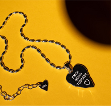 Load image into Gallery viewer, F🖤CK BEING PERFECT 🖤MANTRA NECKLACE 🖤 SILVER